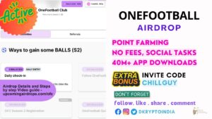 Onefootball airdrop details and steps