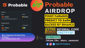 Probable market Airdrop steps guide